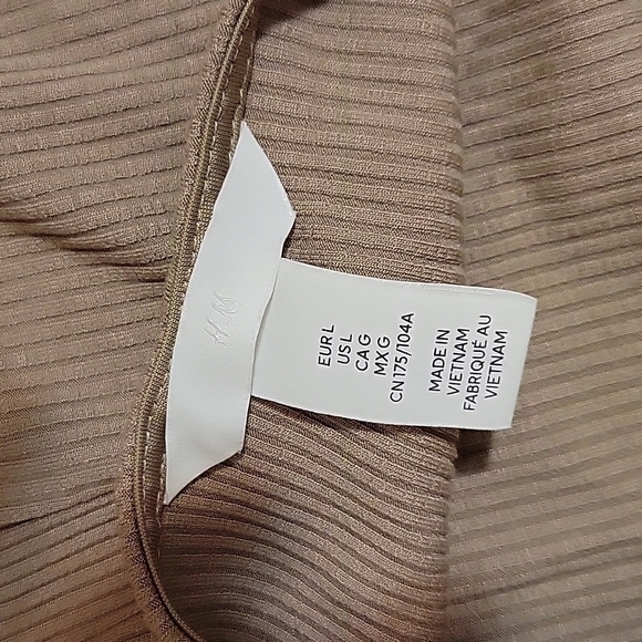 NWOT H&M Ribbed Halterneck Dress US L - Picture 3 of 6